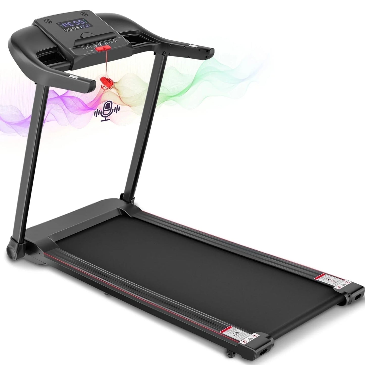 Treadmill with Folding Electric Treadmill Bluetooth Voice Control Exercise Treadmill for Home Office Speed Range of 0.5-7.5 Mph